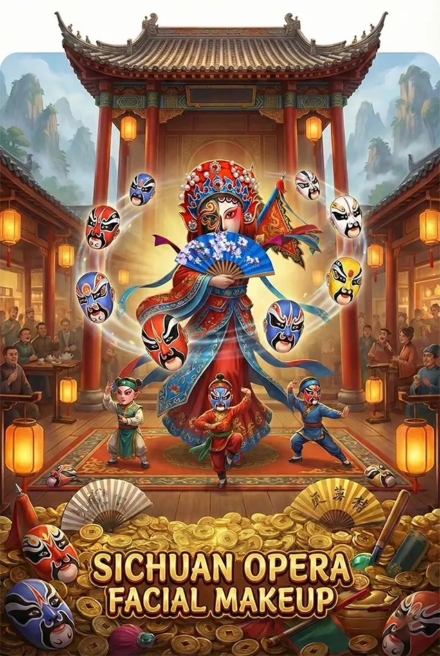 SICHUAN OPERA FACIAL MAKEUP เทพ1688 thep1688