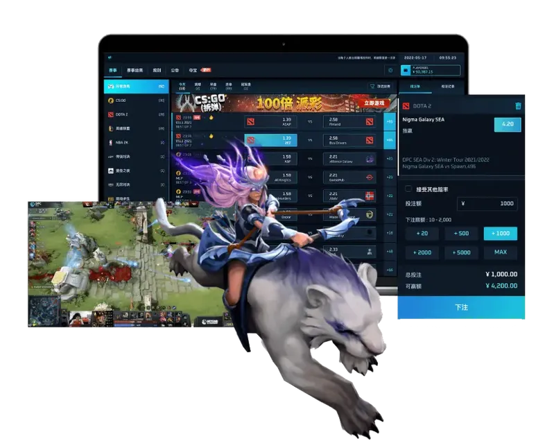 TF Gaming เดิมพันอีสปอร์ตออนไลน์ ราคาไหลเรียลไทม์ Dota 2 CS League of Legends