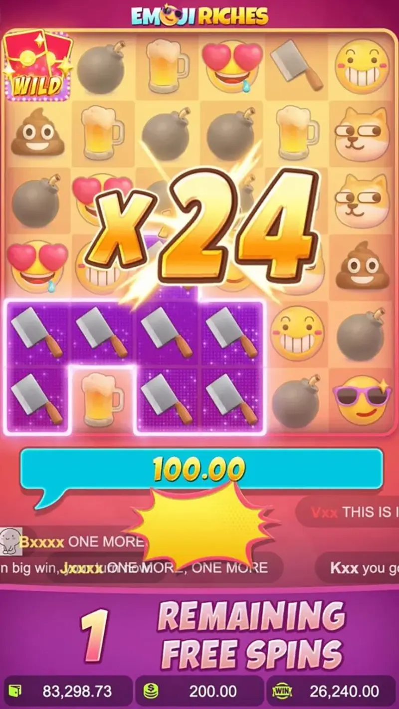 รูปแบบเกม emoji riches ค่าย PGSLOT