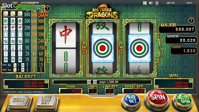 Big Three Dragons เทพ1688 thep1688