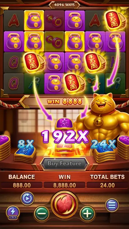 MUSCLE FORTUNE CAT หมัดแมวนำโชค thep1688 เทพ1688