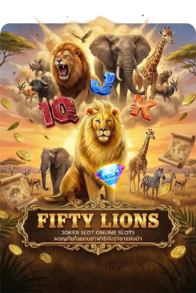 FIFTY LIONS joker123 jokergaming โจ๊กเกอร์123