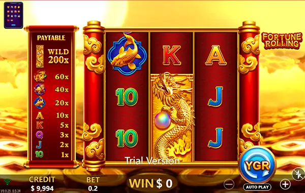 FORTUNE ROLLING สล็อตค่ายYGR สล็อตYGR