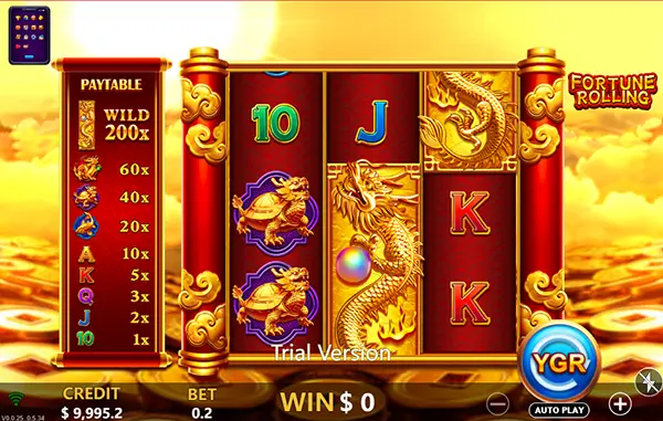 FORTUNE ROLLING สล็อตค่ายYGR สล็อตYGR