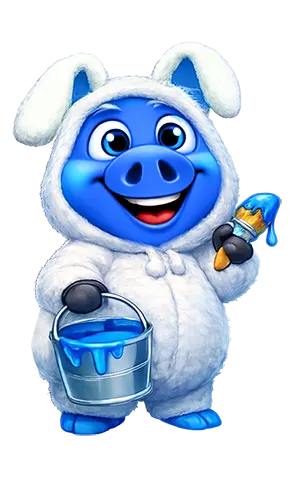 3 Bunny Pots Bonanza_Blue