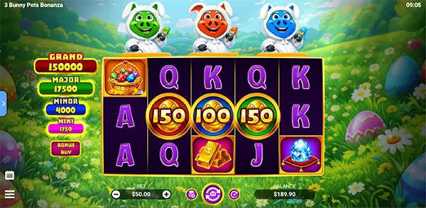 รูปแบบเกม3 Bunny Pots Bonanza