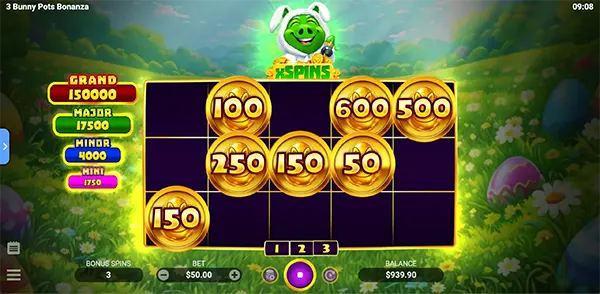 รูปแบบเกม3 Bunny Pots Bonanza