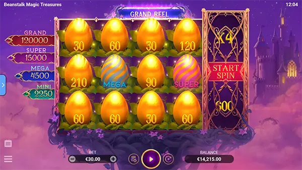 รูปแบบเกมBeanstalk Magic Treasures