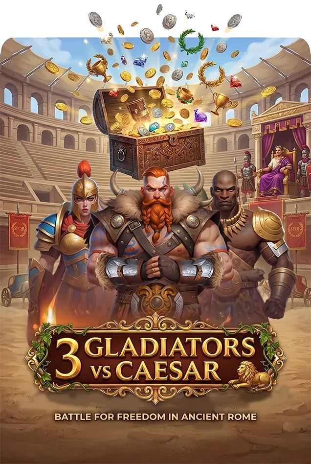 3 Gladiators vs Caesar - YGGDRASIL GAMING-YGGDRASIL- THEP1688