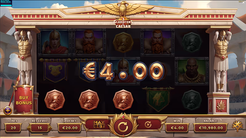 3 Gladiators vs Caesar - YGGDRASIL GAMING-YGGDRASIL- THEP1688