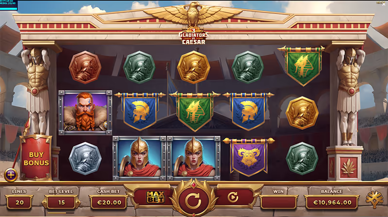 3 Gladiators vs Caesar - YGGDRASIL GAMING-YGGDRASIL- THEP1688