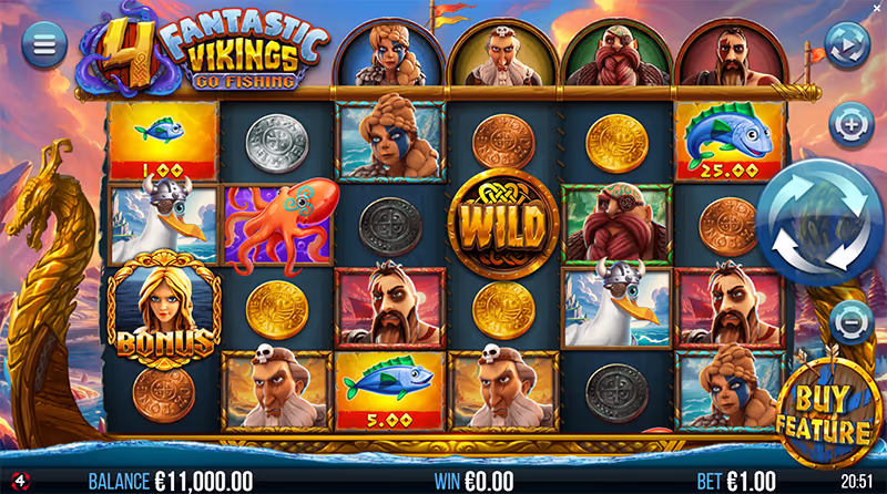4 Fantastic Vikings Go Fishing -YGGDRASIL-THEP1688