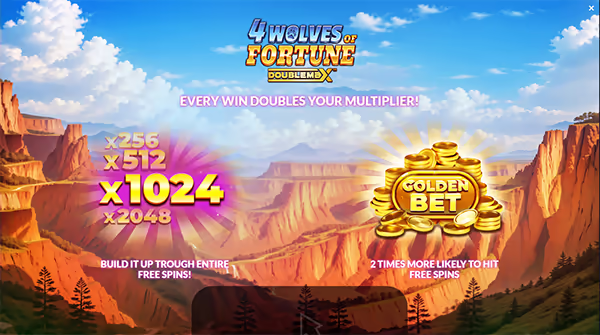 4 WOLVES OF FORTUNE สล็อตYggdrasil Gaming Yggdrasil เกมYggdrasilDOUBLEMAX