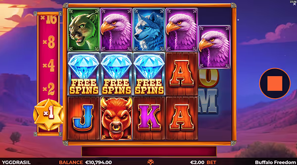 BUFFALO FREEDOM DOUBLEMAX YGGDRASIL GAMING สล็อตYGGDRASIL GAMINGWILDFIGHT RUSHINGWILDS