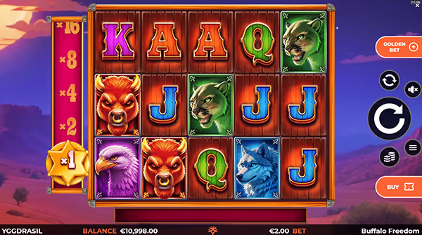 BUFFALO FREEDOM DOUBLEMAX YGGDRASIL GAMING สล็อตYGGDRASIL GAMINGWILDFIGHT RUSHINGWILDS