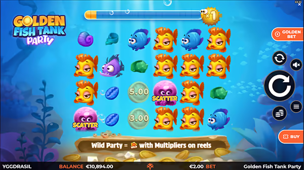 GOLDEN FISH TANK PARTY จาก YGGDRASIL GAMING สล็อตYGGDRASIL