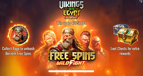 VIKINGS GO TO EGYPT WILD FIGHT จาก YGGDRASIL GAMING สล็อตYGGDRASIL